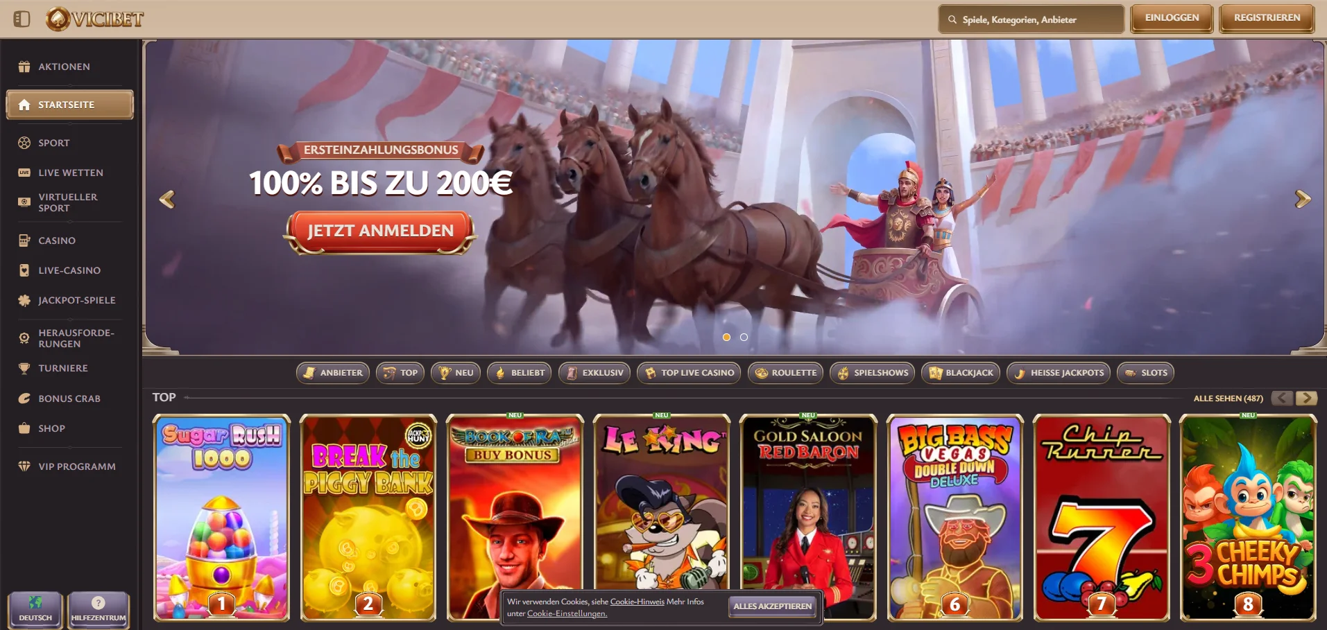 Vicibet Casino Startseite