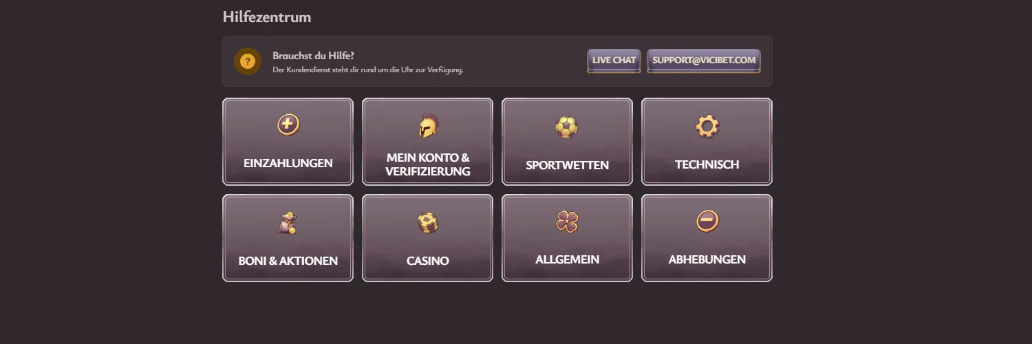 Vicibet Kundenservice